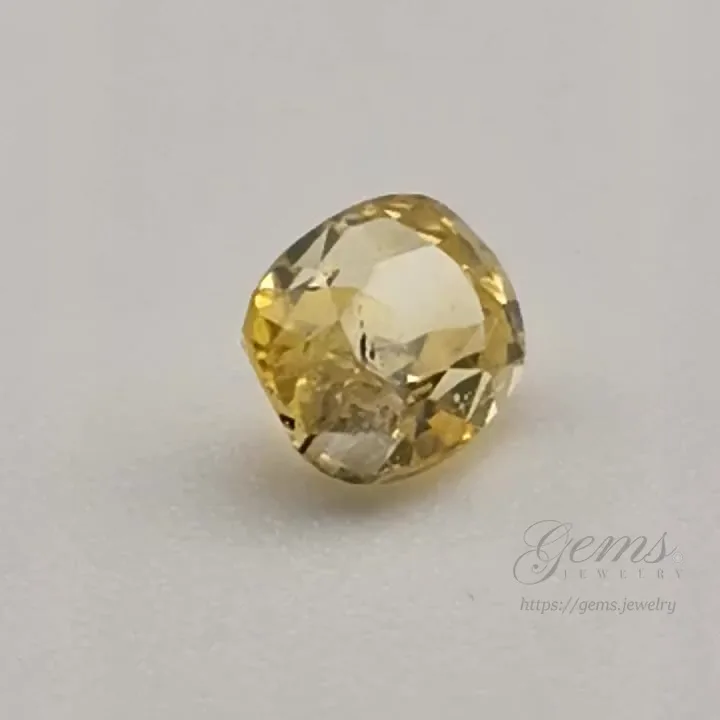 Yellow Sapphire 5x4x4 Cushion 0.75ct VI3 1139YLS