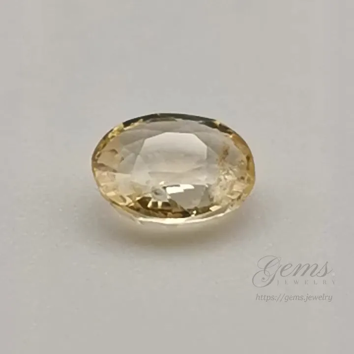 Yellow Sapphire 6x5x3 Oval 0.60ct VI1 1142YLS