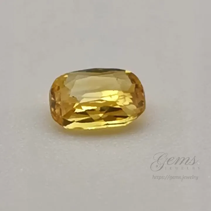 Dark Yellow Sapphire 5x4x3 Cushion 0.55ct LC2 1145YLS