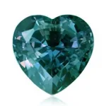 Alexandrite green color heart cut beautiful lustre