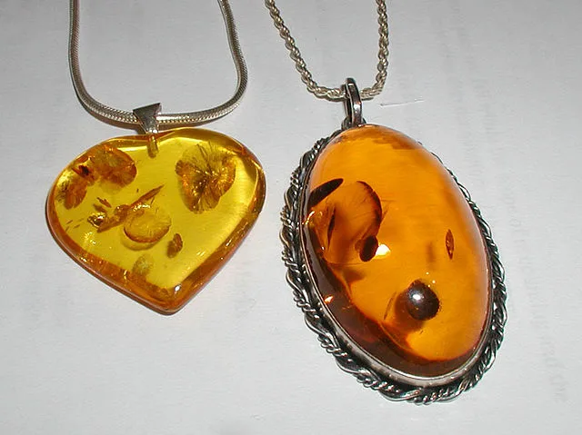 Amber orangish and yellow jewelry pieces